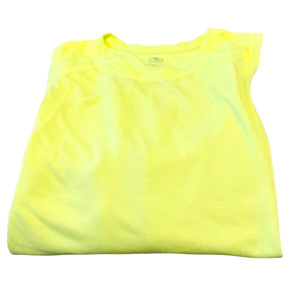 ATHLETIC WORKS ACTIVEWEAR SLEEVELESS TANK TOP, WOMENS, XL-(16-18)-YELLOW, HI-LOW - Picture 7 of 12